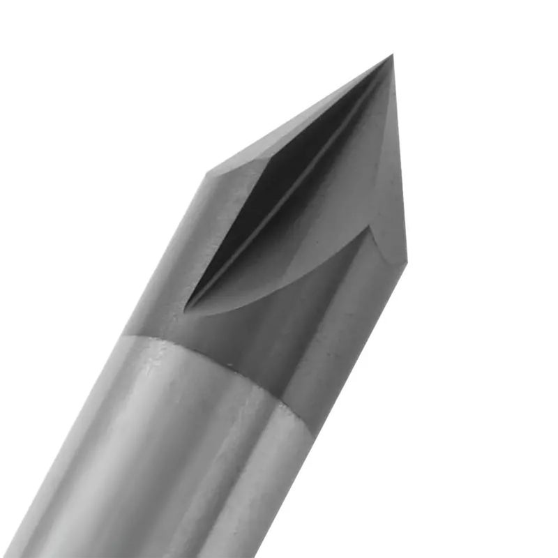 JIANXING 1/2” Carbide Chamfer End Mill, 60 Degree, Carving Bits, V Groove, 4 Flute AlTiN Coating for Alloy Steels, Hardened Steels - Image 3